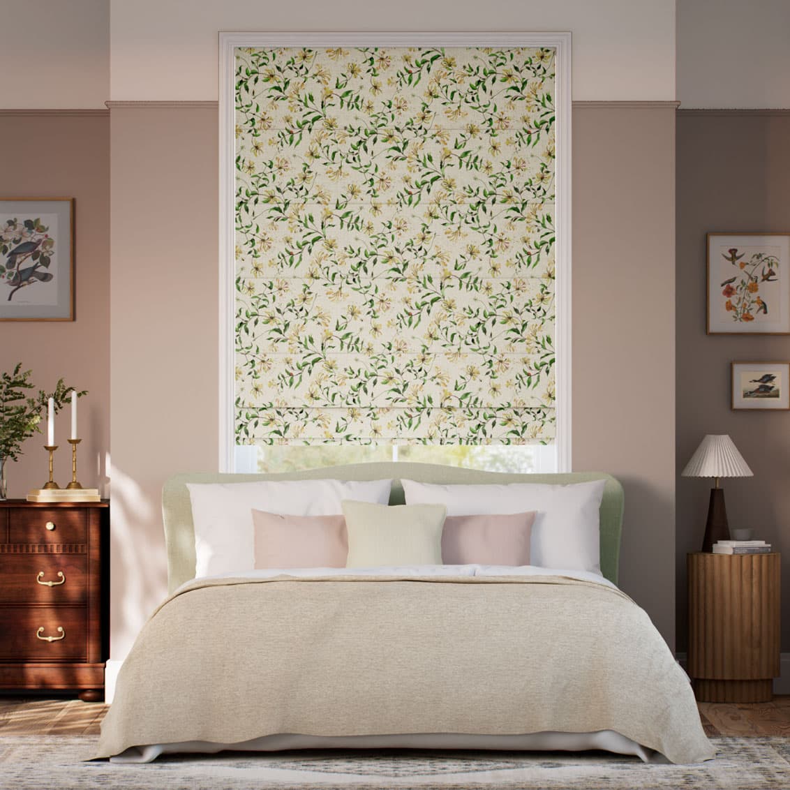 Honeysuckle Yellow Roman Blind