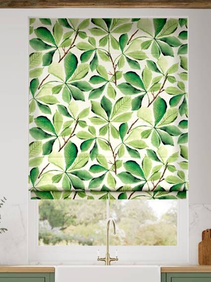 Horse Chestnut Green Roman Blind thumbnail image