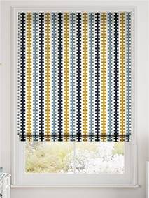 Hounds Tooth Beach Blue Roman Blind thumbnail image