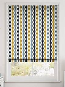 Hounds Tooth Beach Blue Roman Blind thumbnail image