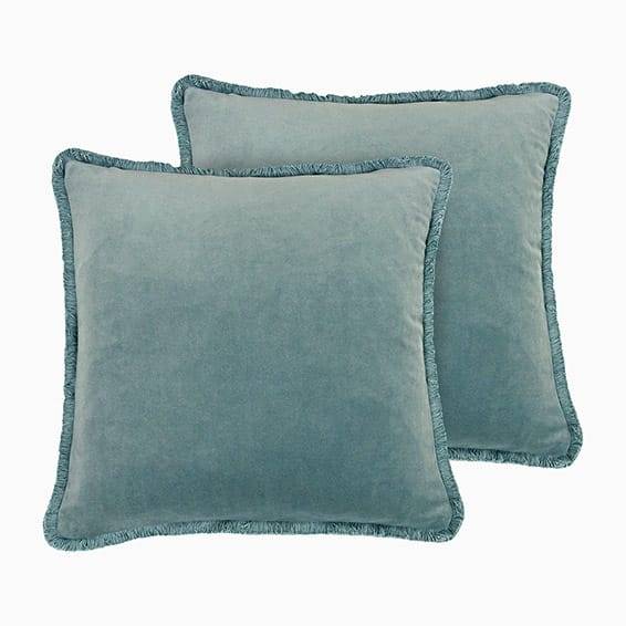 Hoxton Fringe Velvet Deb Cushion thumbnail image