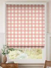 Hudson Gingham Blush Roman Blind thumbnail image