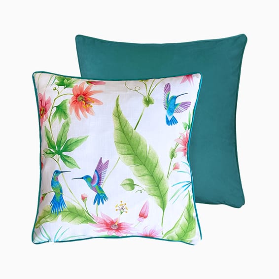 Hummingbird Tropical Cushion