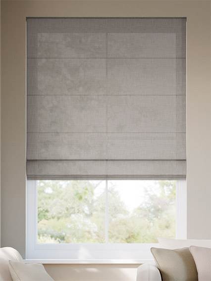 Lumiere Unlined Hutton Taupe Roman Blind thumbnail image