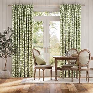 Ikat Damask Cactus Curtains thumbnail image