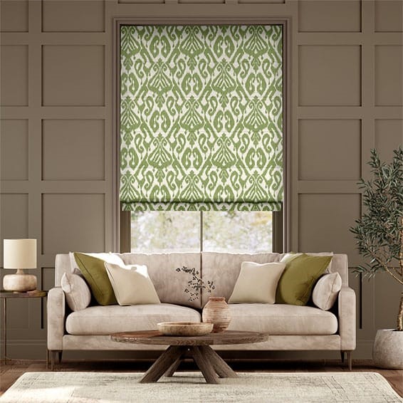 Ikat Damask Cactus Roman Blind