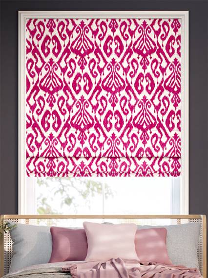 Ikat Damask Cherry Roman Blind thumbnail image