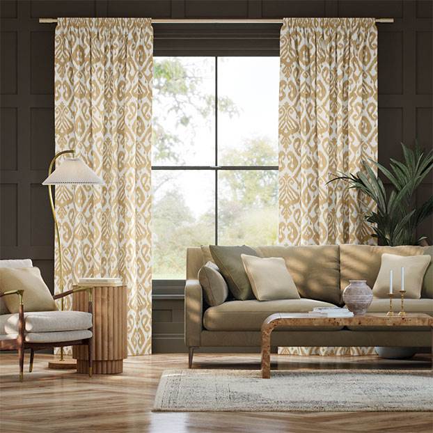 Ikat Damask Gold Curtains thumbnail image