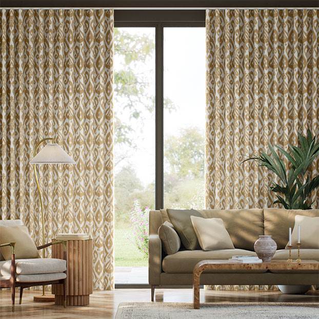 Ikat Damask Gold Curtains thumbnail image
