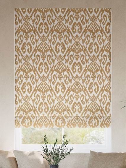 Ikat Damask Gold Roman Blind thumbnail image