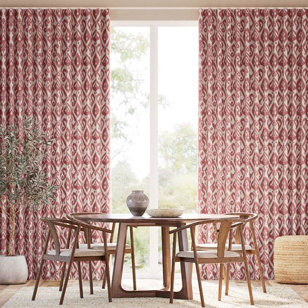 Ikat Damask Russet Curtains thumbnail image