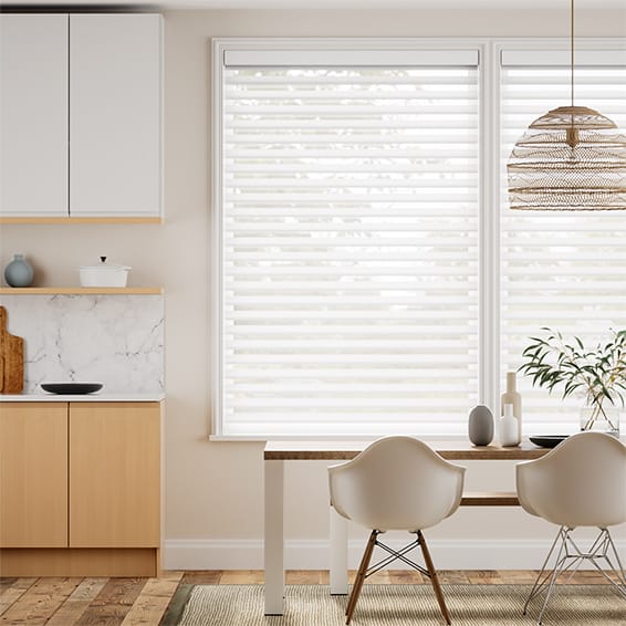 Illusion Pure White Roller Blind | Blinds 2go