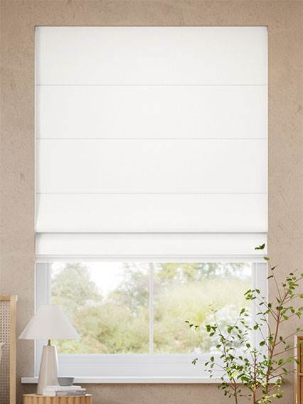 Inara Pure Linen Crisp White Roman Blind thumbnail image