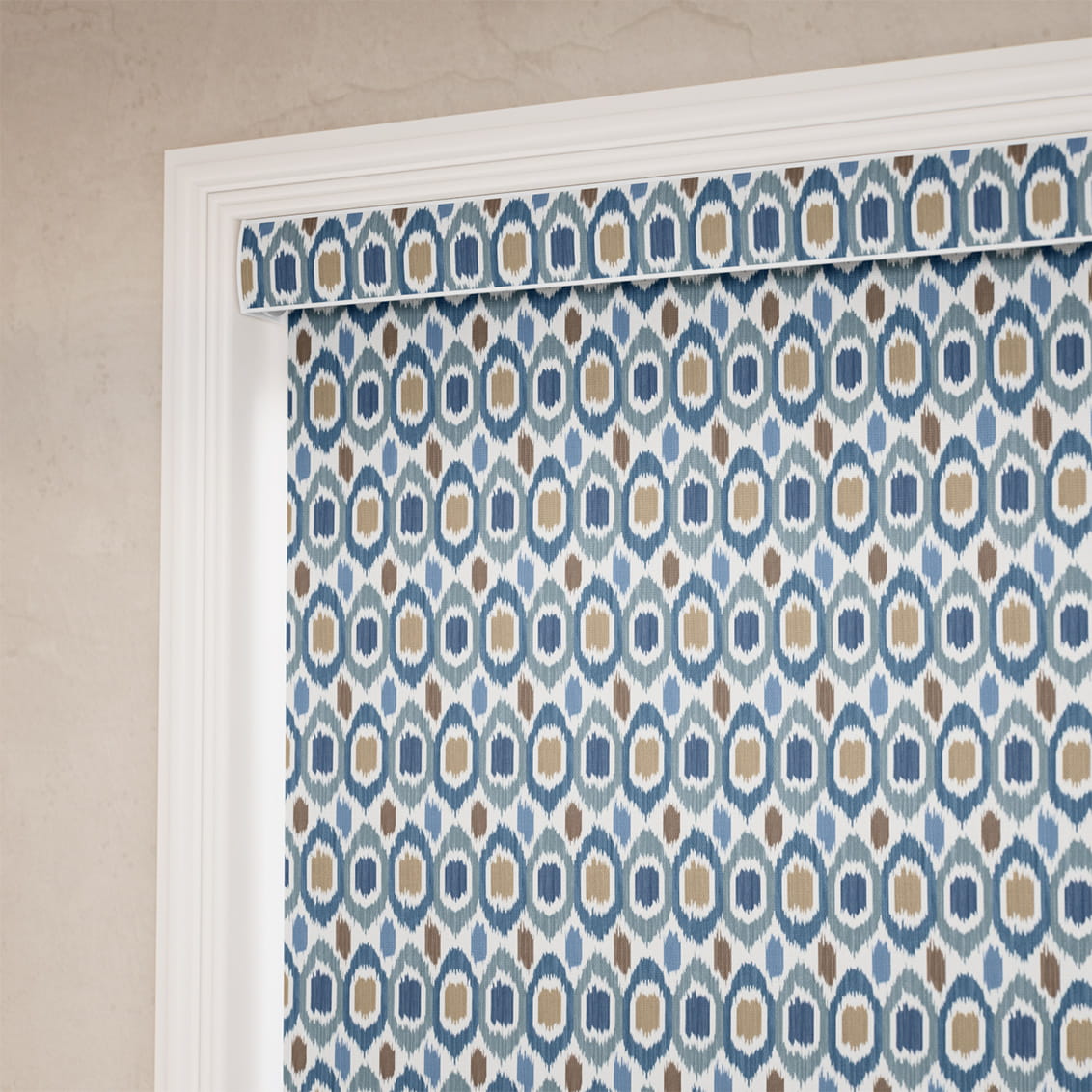 Inca Spot Blue Roller Blind