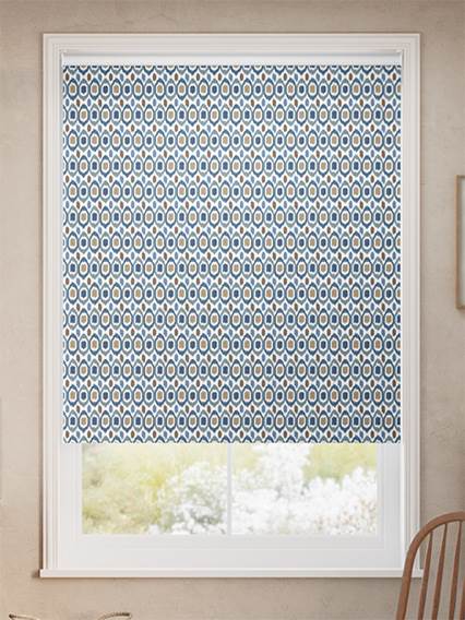 Inca Spot Blue Roller Blind thumbnail image