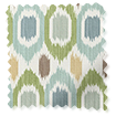 Inca Spot Green & Aqua Roller Blind sample image