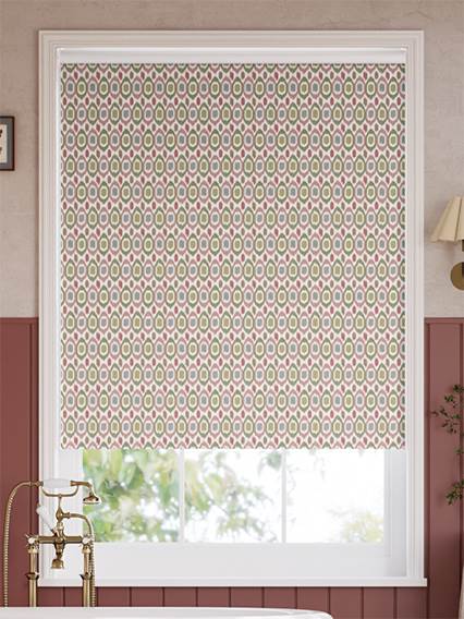 Inca Spot Green & Blush Roller Blind thumbnail image