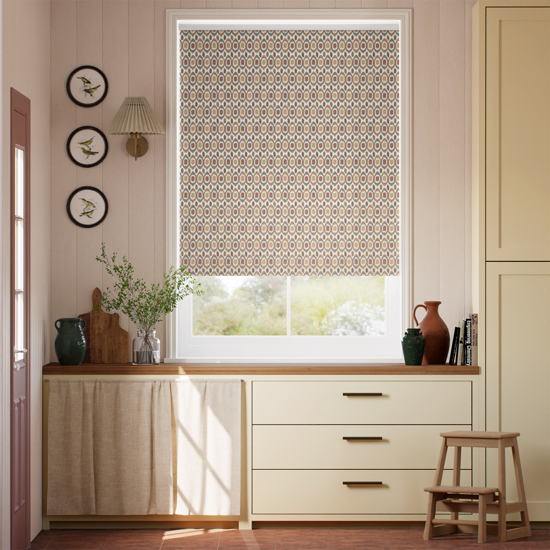 Inca Spot Neutral & Mineral Roller Blind