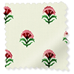Indian Summer Flowers Rose Pink & Polka Dot Red Roman Blind sample image
