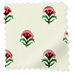 Indian Summer Flowers Rose Pink & Polka Dot Red Roller Blind swatch image
