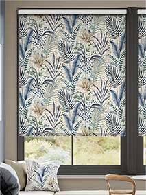 Twist2Go Inky Botanical Blue Stone Roller Blind thumbnail image