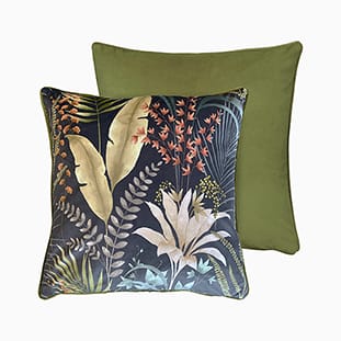 Inky Botanical Charcoal Cushion thumbnail image