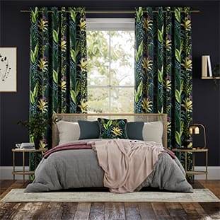 Inky Botanical Midnight Curtains thumbnail image