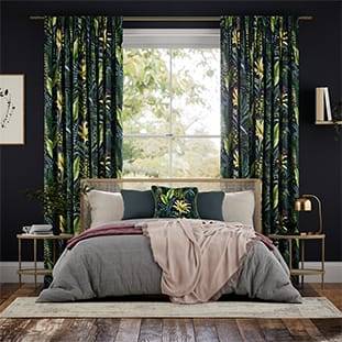 Inky Botanical Midnight Curtains thumbnail image