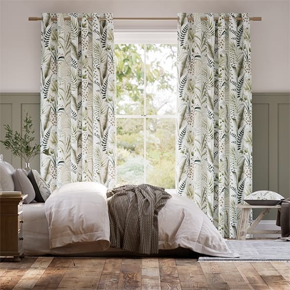 Inky Botanical Naturals Curtains