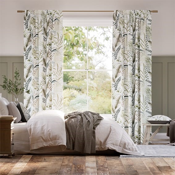 Inky Botanical Naturals Curtains