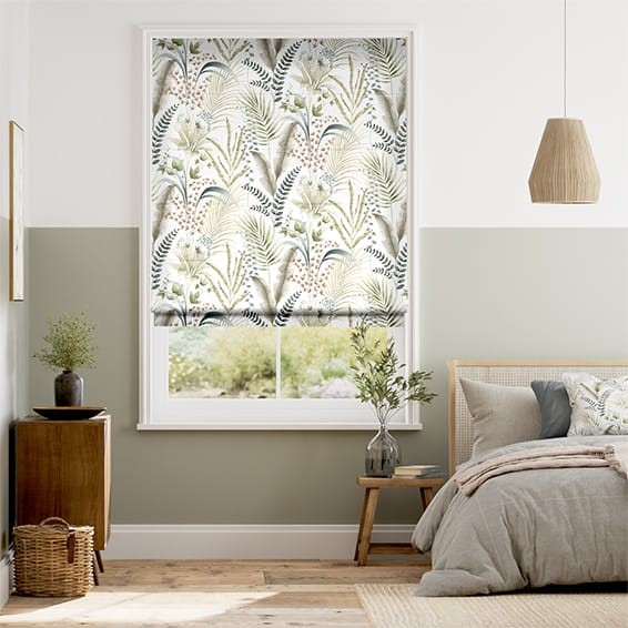 Inky Botanical Naturals Roman Blind