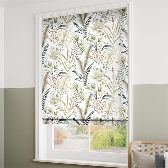 Inky Botanical Naturals Roman Blind