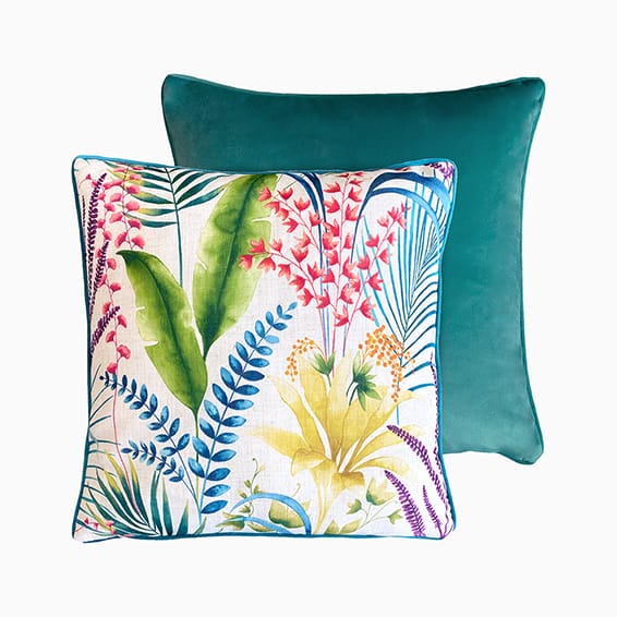 Inky Botanical Tropical Cushion