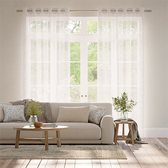 Ionian Voile Cloud White Curtains