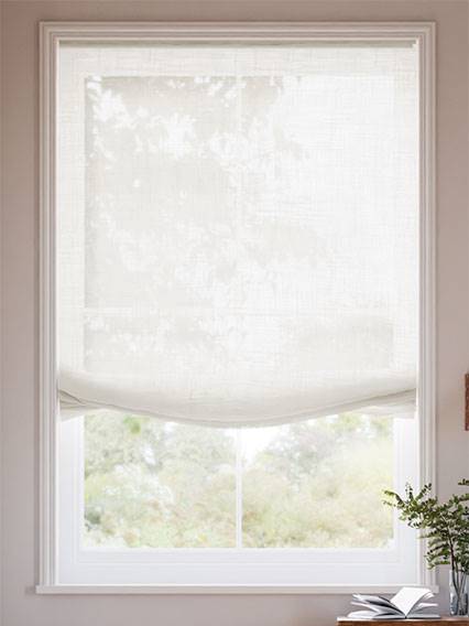 Ionian Voile Cloud White Roman Blind thumbnail image