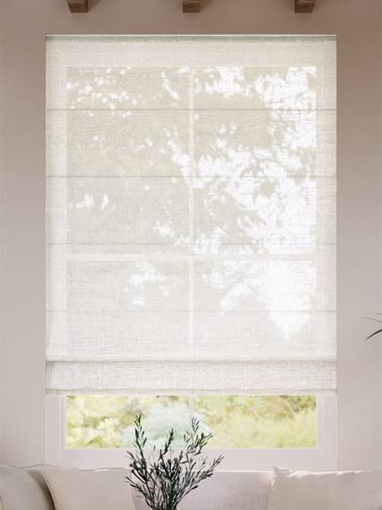 Ionian Voile Cloud White Roman Blind thumbnail image