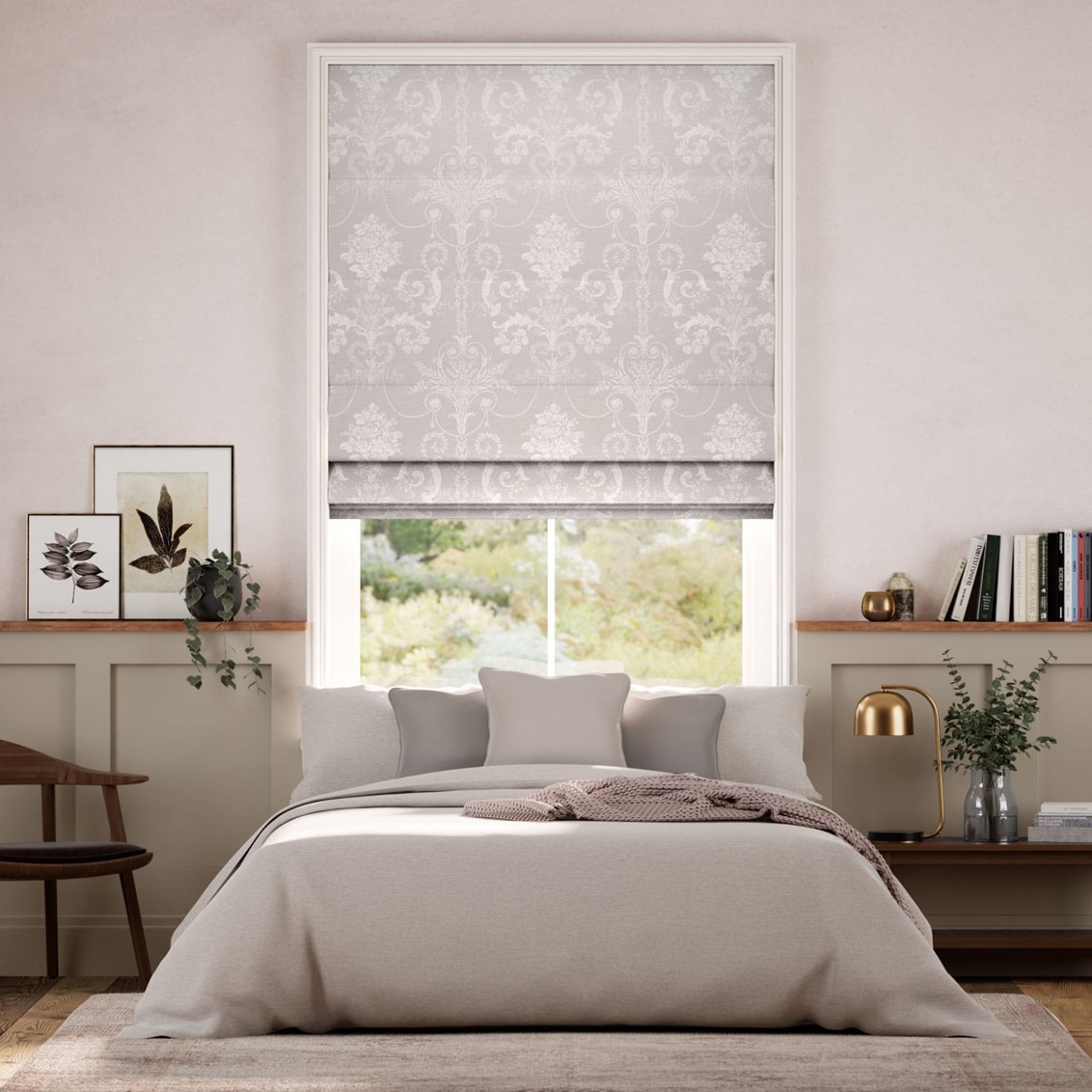 Josette Dove Grey Roman Blind