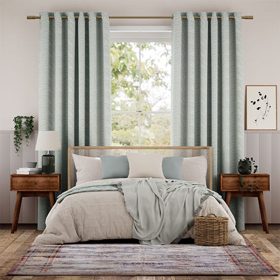 Juliette Embroidered Sky Blue Curtains