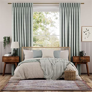 Juliette Embroidered Sky Blue Curtains thumbnail image