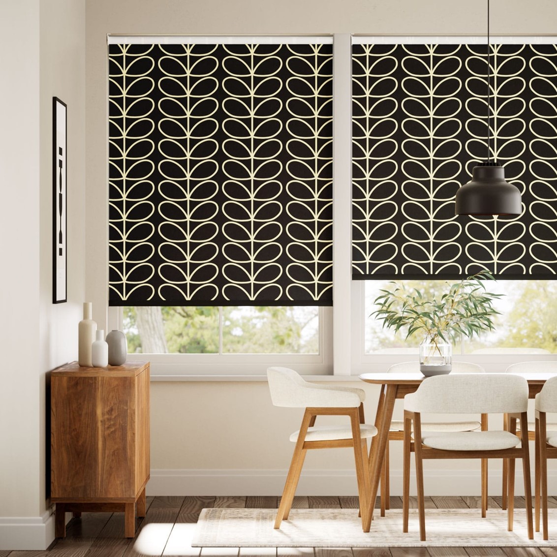 Jumbo Linear Stem Liquorice Roller Blind