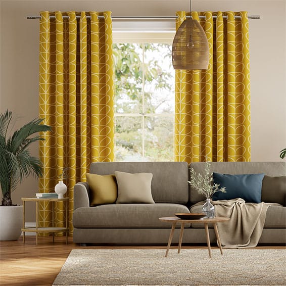 Jumbo Linear Stem Sunflower Curtains