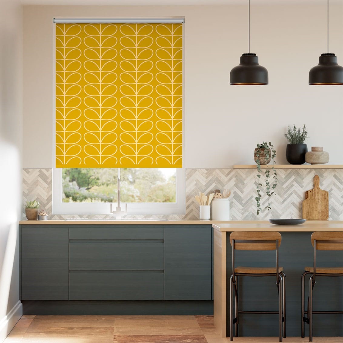 Jumbo Linear Stem Sunflower Roller Blind