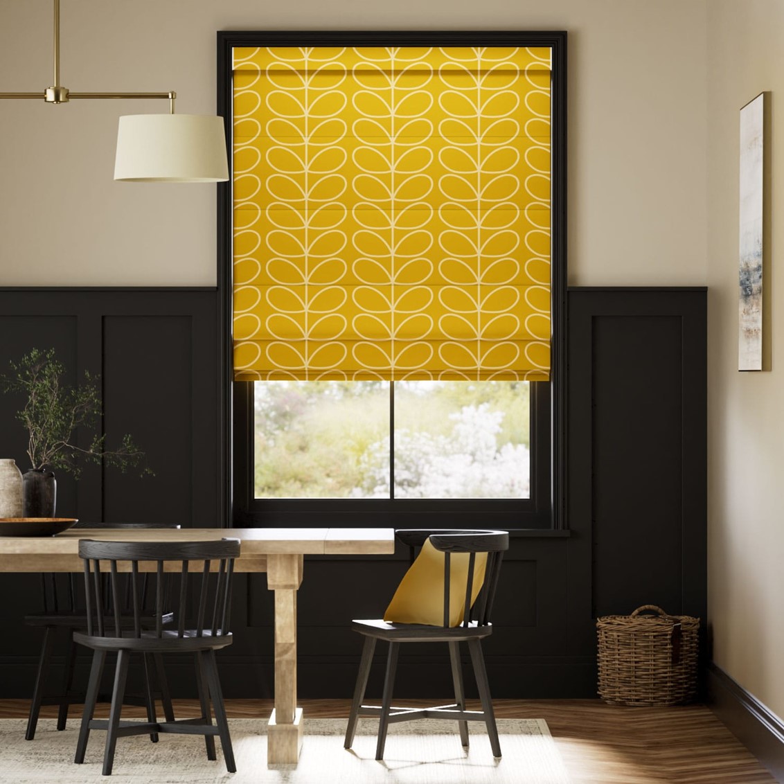 Jumbo Linear Stem Sunflower Roman Blind