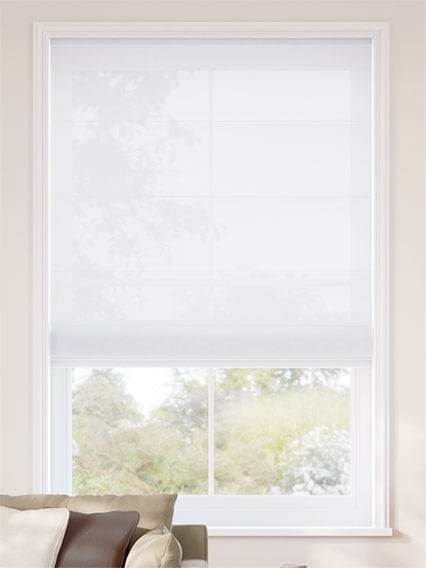 Juno Voile Bright White Roman Blind thumbnail image