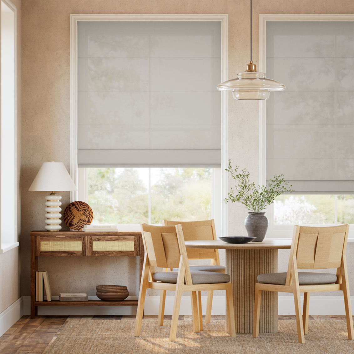 Juno Voile Cloud Grey  Roman Blind