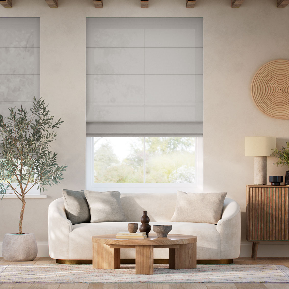 Juno Voile Smoke Grey  Roman Blind