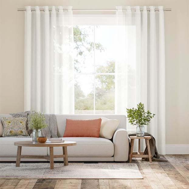 Juno Voile Warm White Curtains thumbnail image