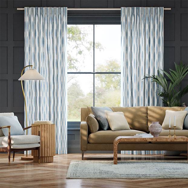 Kasuri Sky Curtains thumbnail image