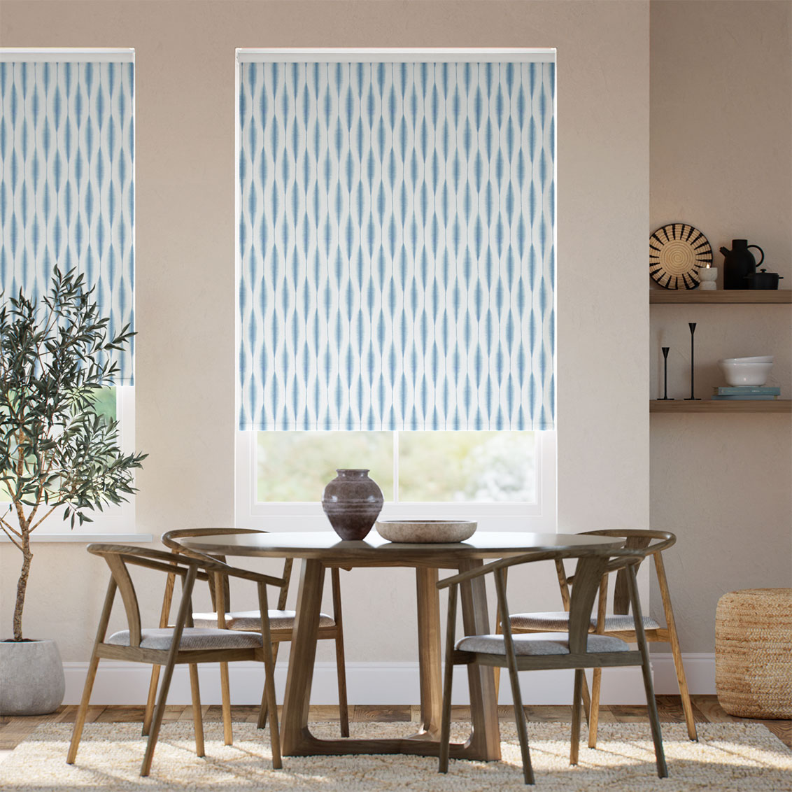 Kasuri Sky Roller Blind