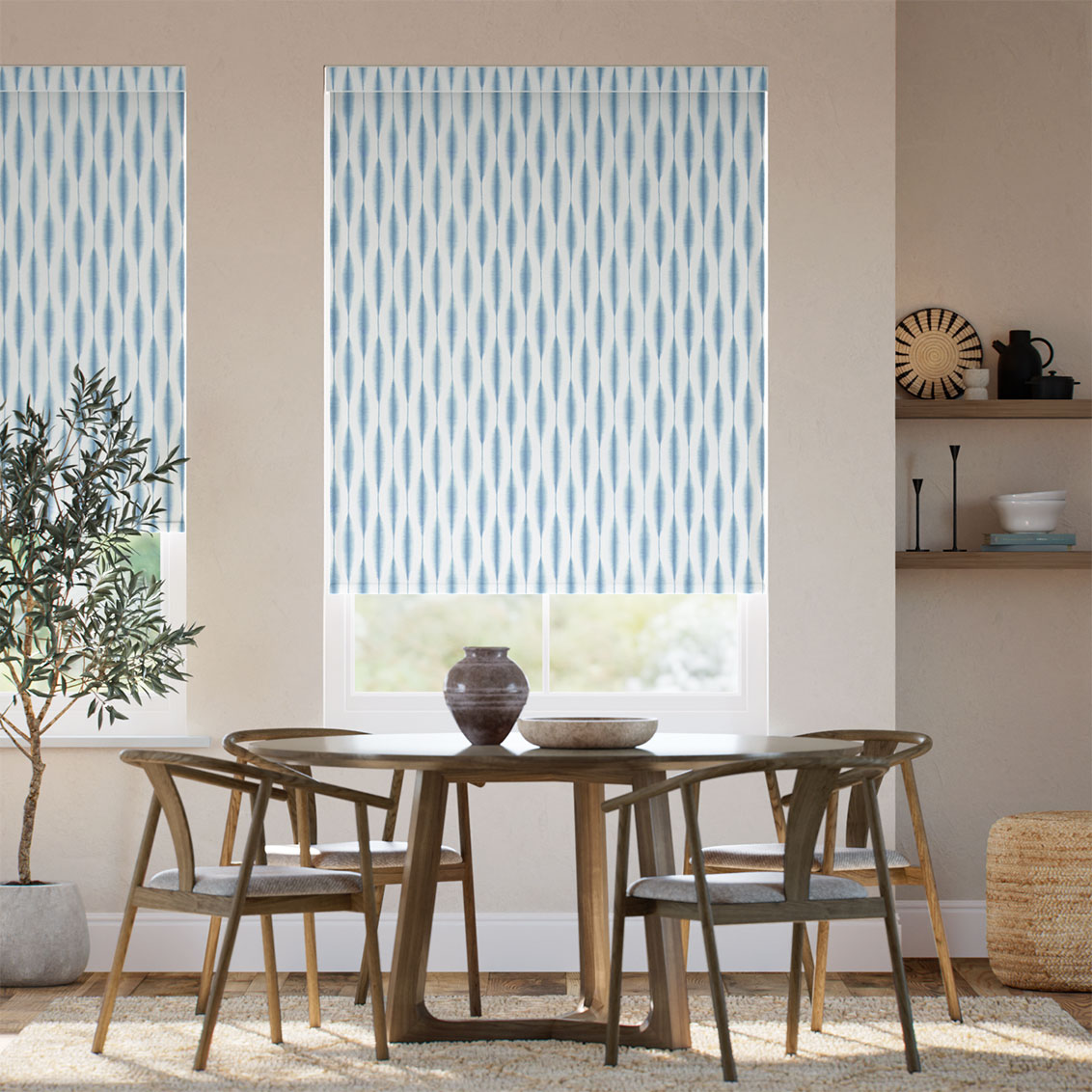 Kasuri Sky Roller Blind